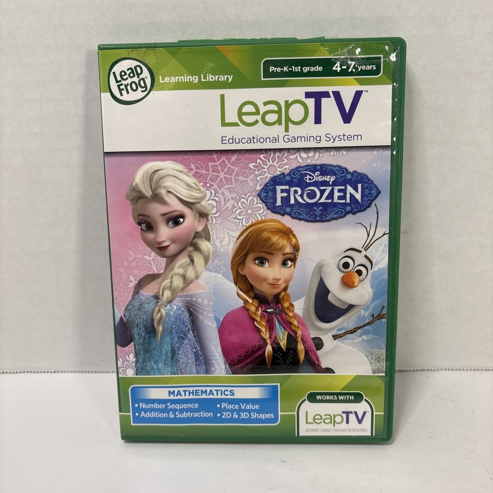 LeapFrog LeapTV Disney Frozen Educational Game Mathematics Ages 4-7 Pre-K-1st